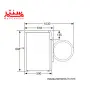 ابعاد ماشین لباسشویی بوش مدل waw32760me