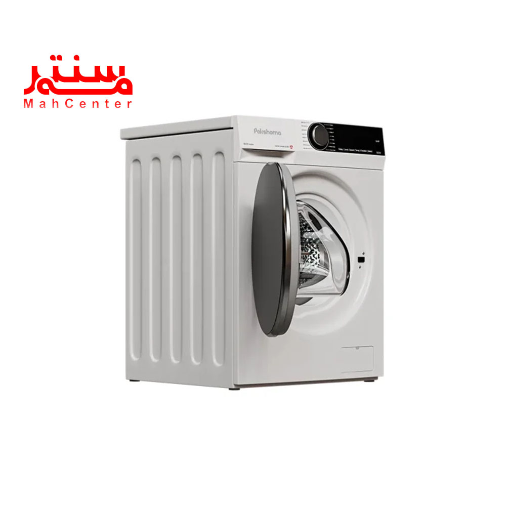 نمای کناری با در بازماشین لباسشویی پاکشوما 9 کيلويي مدل u9-w