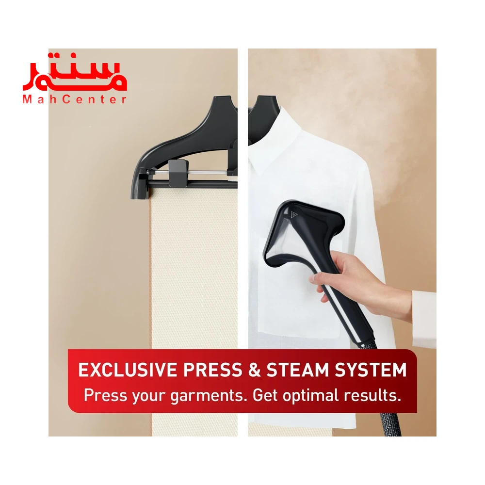 دستی در حال اتوکردن با اتو بخارگر تفال مدل it3480