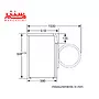 ابعاد ماشین لباسشویی بوش مدل waw32760me