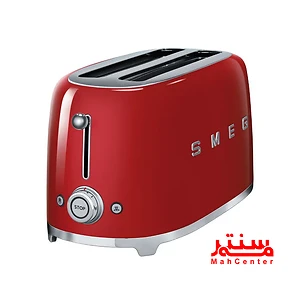 توستر اسمگ مدل TSF02 رنگ قرمز براق با 6 سطح تنظیم حرارت و قابلیت یخ‌زدایی.