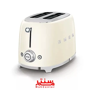 توستر شیک اسمگ مدل TSF01 رنگ کرم با قابلیت تنظیم حرارت در 6 سطح و عملکرد یخ‌زدایی.