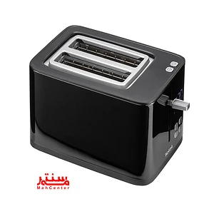 توستر دیجیتال تفال مدل TT640840 با بدنه مشکی براق و صفحه نمایش دیجیتال برای تنظیم دقیق درجه برشته شدن نان.