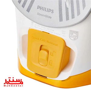 تصویر اتو بخار فیلیپس مدل GC4537 با سیستم رسوب‌زدایی Quick Calc Release برای نگهداری ساده.