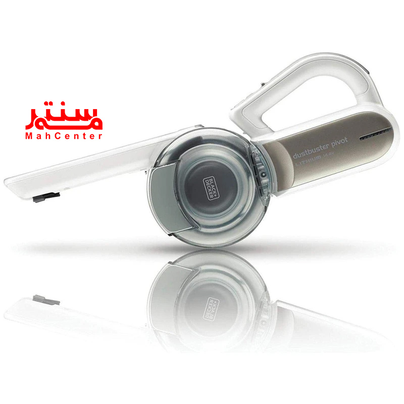 جارو شارژی دستی بلک پلاس دکر مدل PV1420L با نازل چرخشی 200 درجه برای دسترسی به نقاط سخت.