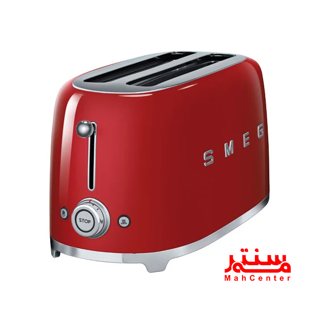 توستر اسمگ مدل TSF02 رنگ قرمز براق با 6 سطح تنظیم حرارت و قابلیت یخ‌زدایی.