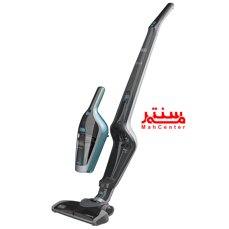 جارو شارژی بلک پلاس دکر مدل SVA420B با برس چرخان قوی برای جمع‌آوری مو و زباله‌های درشت.