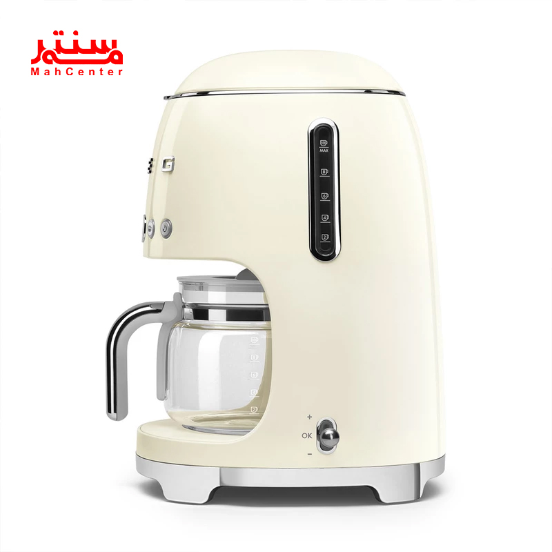 قهوه‌ساز اسمگ مدل DCF02 کرم با طراحی رترو