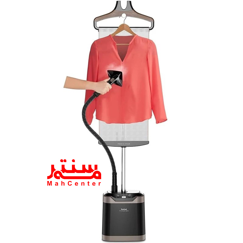 اتو بخارگر ایستاده تفال مدل IT8490 با طراحی شیک و مدرن، مناسب برای اتوکشی حرفه‌ای لباس‌ها در خانه.