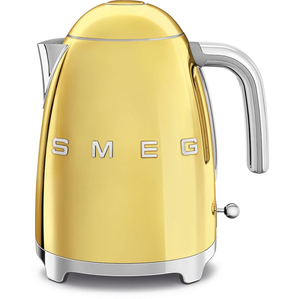 کتری برقی اسمگ با طراحی زیبا و رنگ زرد طلایی مناسب برای دکوراسیون مدرن آشپزخانه.