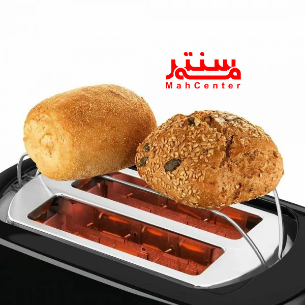 توستر بوش مدل TAT7403 با طراحی شیک و بدنه مشکی، مناسب برای آشپزخانه‌های مدرن.