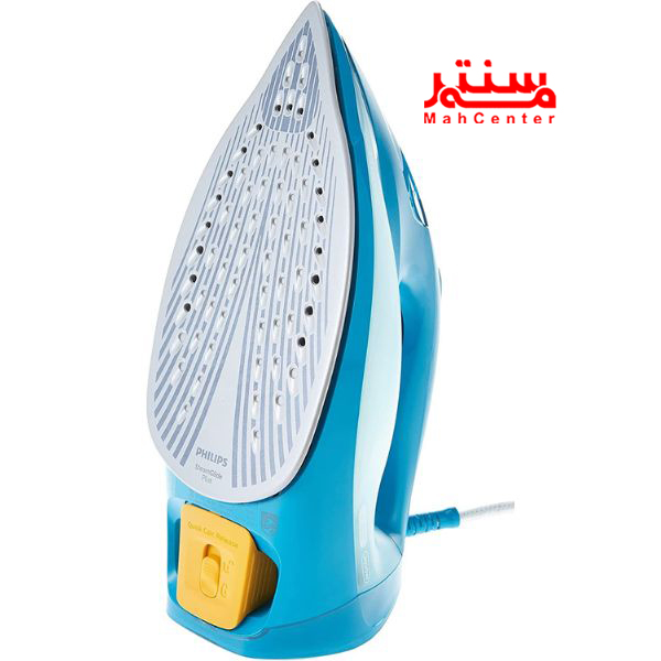 نمای نزدیک از اتو بخار فیلیپس GC4558 با توان 2600 وات و مخزن آب 300 میلی‌لیتری برای بخاردهی قوی.