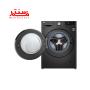 نمای روبه رویی با درب باز ماشین لباسشویی ال جی 10.5 کیلویی v9 مدل wv9142brp