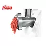 نمای نزدیکتر از نمای کناری و درحال چرخ کردن گوشت با دستگاه  چرخ گوشت 1600 وات بوش مدل mfw-45000