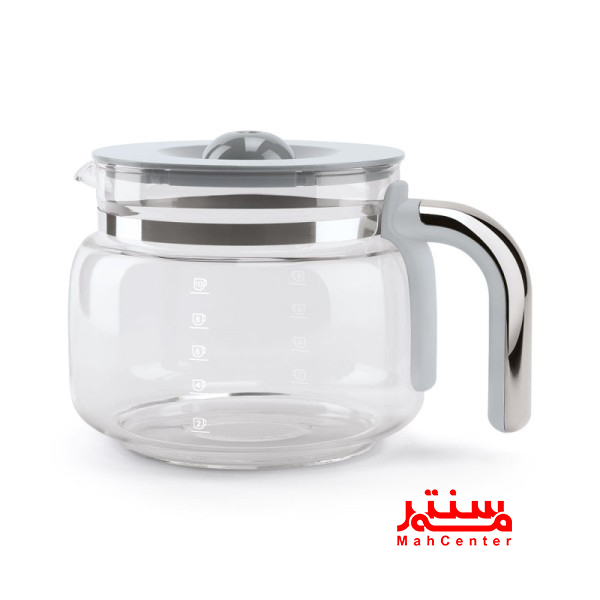 قهوه‌ساز مشکی اسمگ مدل DCF02، مجهز به سیستم ضدچکه و نمایشگر دیجیتال LED.