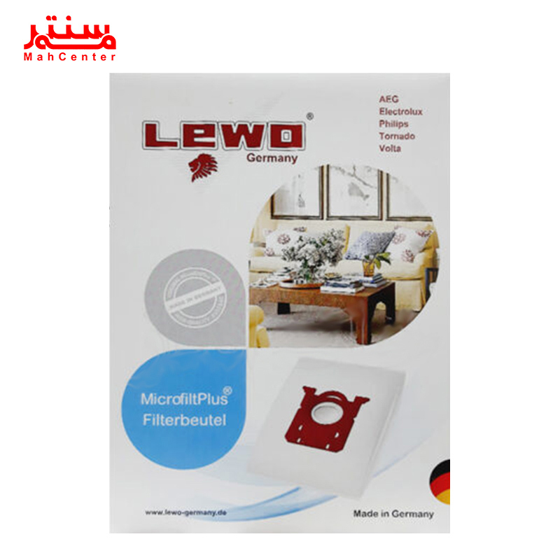 نمای روبه رویی پاکت جارو برقی مدل lewo