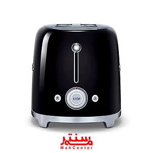 توستر دو درگاه اسمگ TSF02 مشکی با ظرفیت 4 تکه نان، ایده‌آل برای خانواده‌ها.
