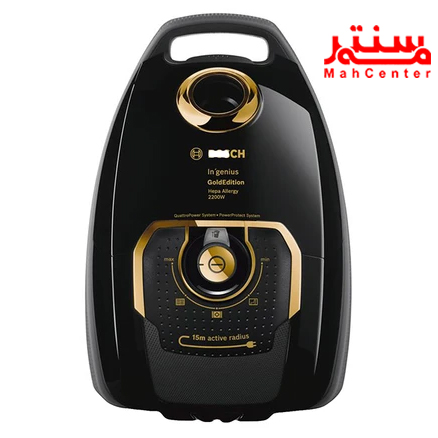 جاروبرقی بوش سری In’genius Gold Edition مدل BGL8GOLD با شعاع عملکرد 15 متری و کابل 12 متری.