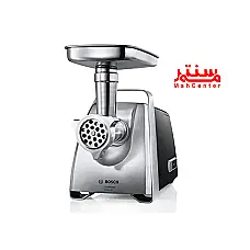 عکس یک چرخ گوشت بوش مدل ProPower با بدنه استیل و مشکی که دارای دکمه‌های کنترل در کنار دستگاه است. - دوم