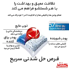 این تصویر یک بسته قرص ماشین ظرفشویی Finish Quantum را نشان می دهد. - دوم
