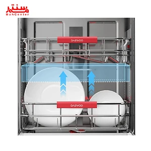 ماشین ظرفشویی دوو مدل DW-200W سفید با ظرفیت 14 نفره، مناسب برای خانواده‌های پرجمعیت.