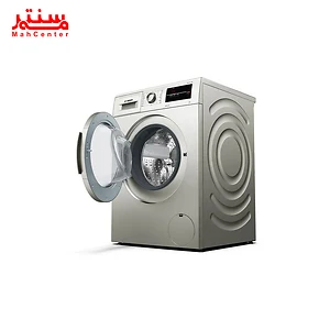 ماشین لباسشویی 7 کیلویی بوش مدل WAJ2017SGC با رنگ نقره‌ای و درب از جلو، مجهز به موتور EcoSilence Drive.