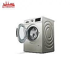 ماشین لباسشویی دارای طراحی ساده و مینیمالیستی است که با اکثر دکوراسیون‌های آشپزخانه هماهنگ می‌شود. - دوم