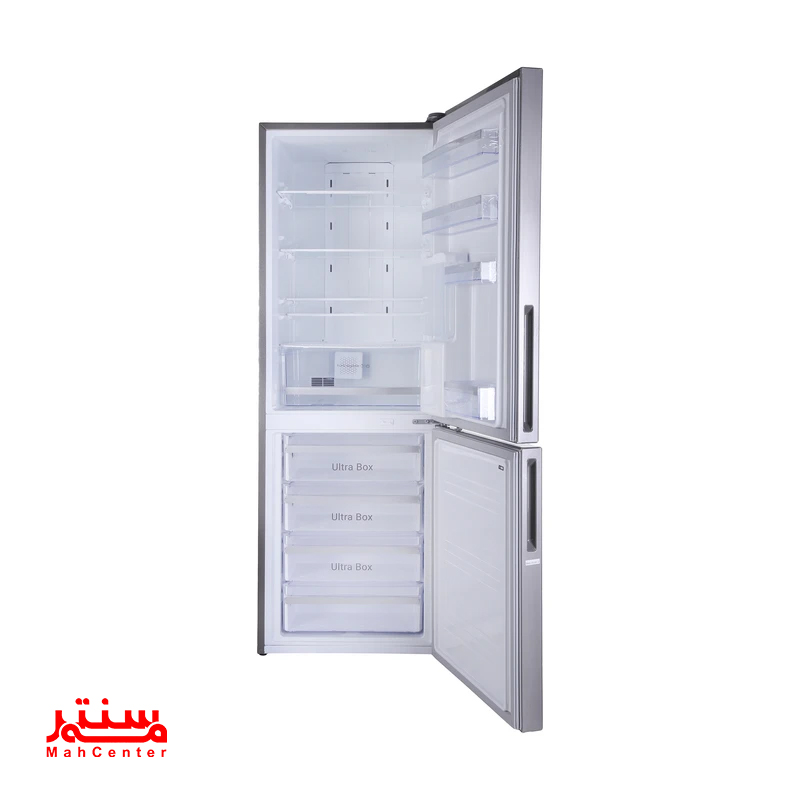 فضای داخلی یخچال فریزر دوو BMI-10TI با طبقات شیشه‌ای