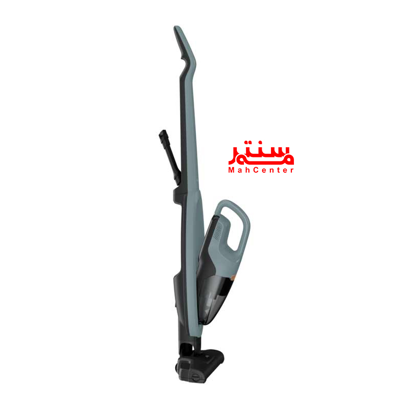 بدنه شیک جاروشارژی آاگ مدل QX6-1-40OG با رنگ سبز آبی و قابلیت پارکینگ عمودی.