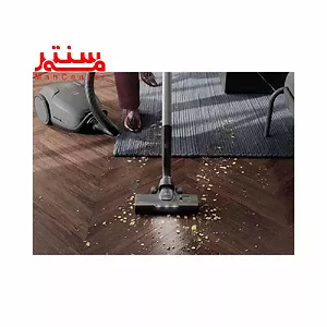جاروبرقی کیسه‌دار آاگ AB81A2DG با قدرت مکش 650 وات و طراحی خاکستری شیک.