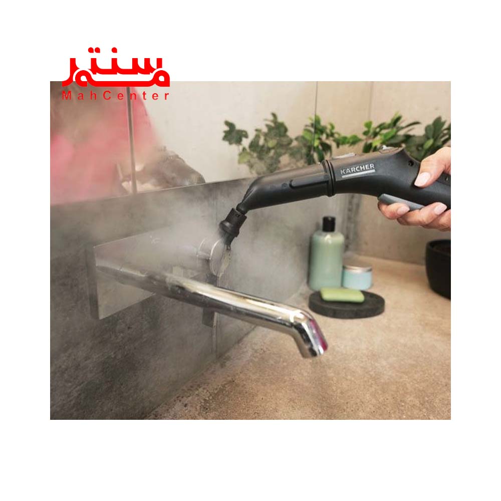 فردی در حال نظافت سرویس بهداشتی با بخار شوی کاچر مدل sc2-easyfix