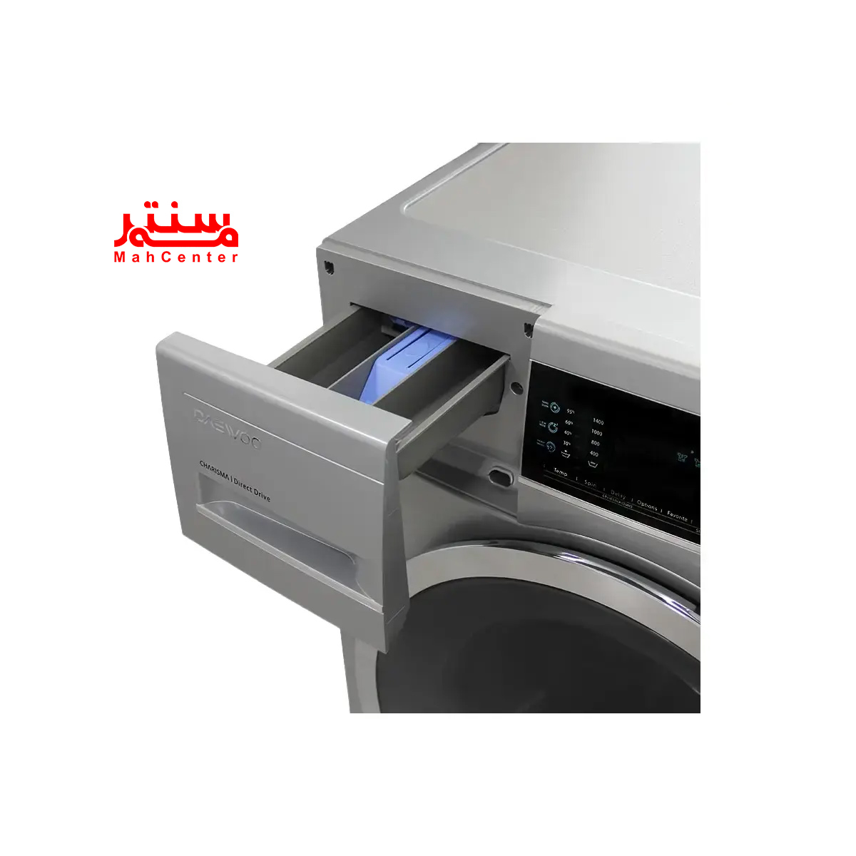 ماشین لباسشویی دوو مدل LM-840S با موتور دایرکت درایو کم‌صدا و مصرف انرژی A+++ برای عملکرد بهینه.