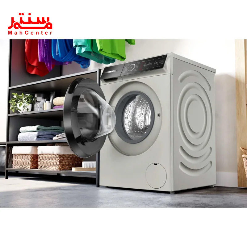 ماشین لباسشویی بوش با درب بزرگ و نمایشگر دیجیتال