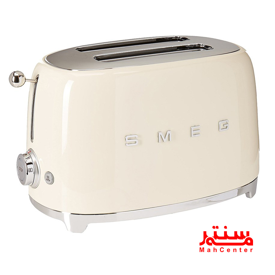 توستر اسمگ TSF01 کرم با دو درگاه نان، ایده‌آل برای صبحانه‌های سریع و خوشمزه.