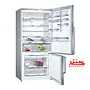 فضای داخلی یخچال بوش مدل KGN86AI304 با طبقات شیشه‌ای