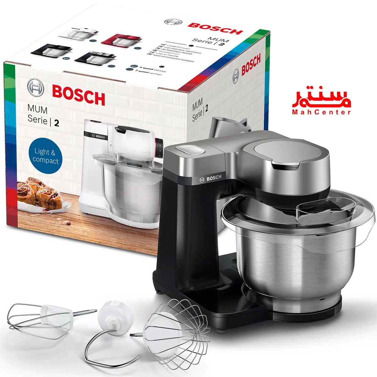 نمای نزدیک از کاسه استیل ۳.۸ لیتری بوش MUMS2VM00