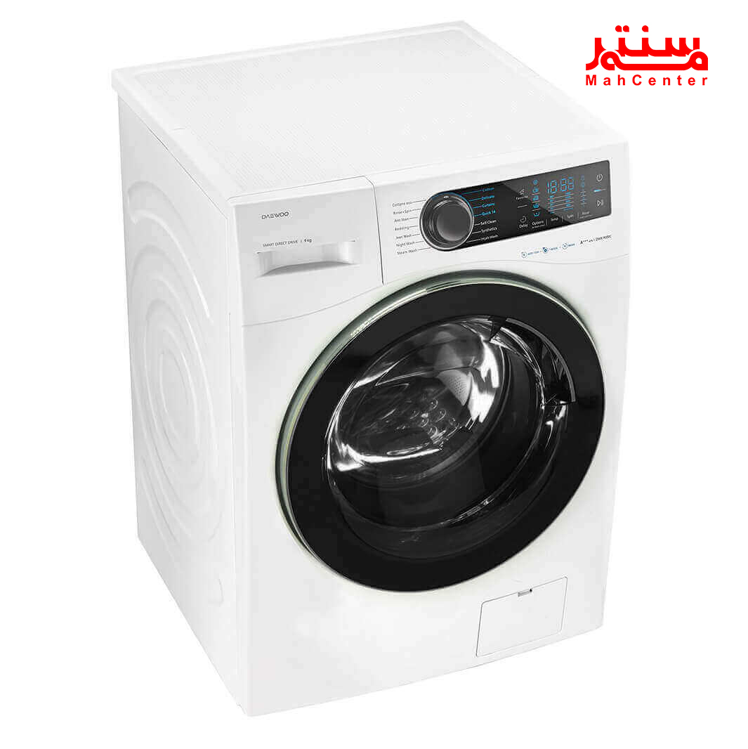 ماشین لباسشویی دوو LM-990W با موتور دایرکت درایو و فناوری بخارشوی برای شستشوی عمیق.