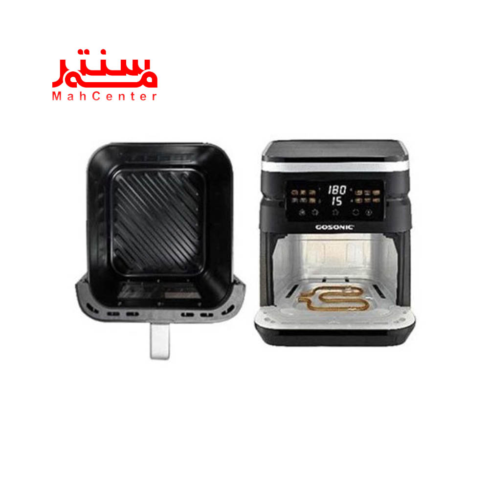 فضای داخلی و المنت و سبد و دستگیره سرخ کن بدون روغن گوسونیک مدل gaf847