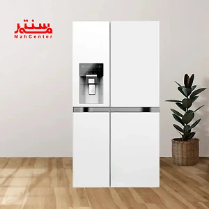 نمای داخلی یخچال دوو سری سینسان با فضای جادار و طبقات شیشه‌ای