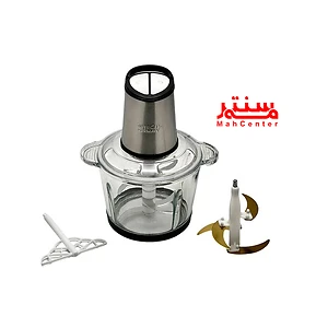 خردکن سیلور کرست دو کاسه مدل SL-2024 با کاسه‌های پیرکس و استیل 3.8 لیتری، مناسب برای خرد کردن سریع سبزیجات و گوشت.