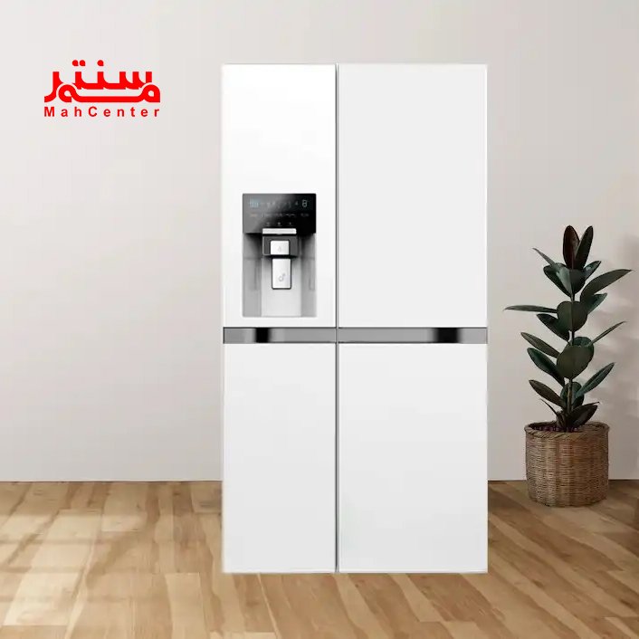 نمای داخلی یخچال دوو سری سینسان با فضای جادار و طبقات شیشه‌ای