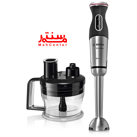 گوشت‌کوب برقی بوش مدل MSM88190 با بدنه استیل ضدزنگ و همزن بالونی، مناسب برای هم زدن خامه و سفیده تخم‌مرغ.