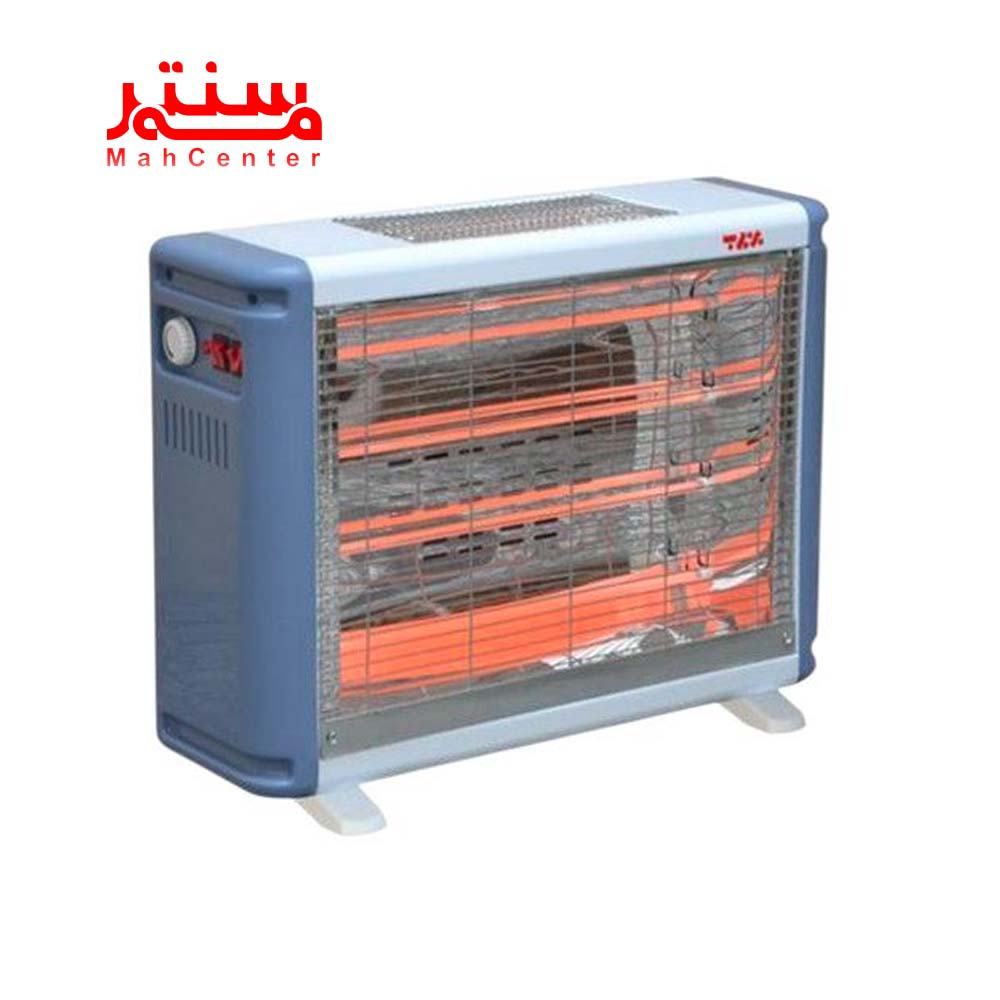 رنگ آبی نمای کناری بخاری برقی برفاب مدل qh-3000 روشن