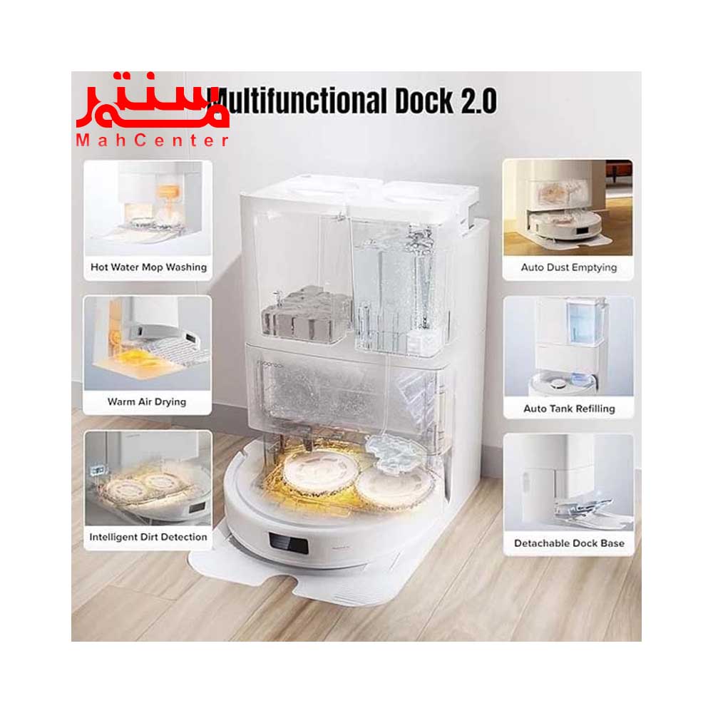 نمایش فضای داخلی جارو رباتیک روبوراک مدل q-revo-max-v