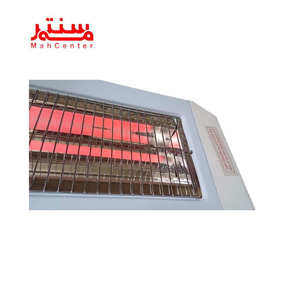 رنگ سفید نمای نزدیکتر بخاری برقی فن دار برفاب مدل qh2200 روشن