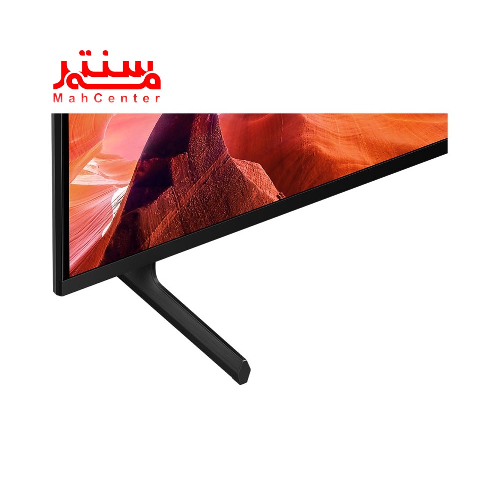 نمای نزدیکتر از صفحه و پایه تلویزیون سونی 55 اینچ مدل x80l