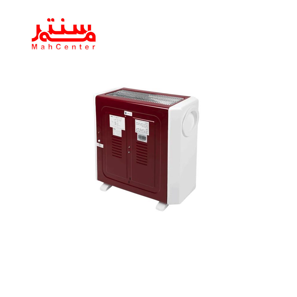 رنگ زرشکی نمای پشتی بخاری برقی فن دار برفاب مدل qh2200