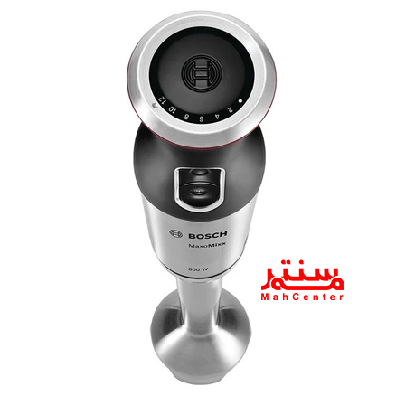 غذاساز حرفه‌ای بوش MSM88190 با کاسه 1.25 لیتری، در حال رنده کردن سبزیجات با دیسک‌های استیل ضدزنگ.