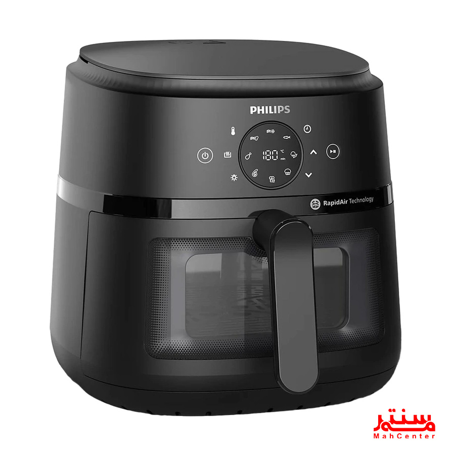 هواپز فیلیپس NA230 با سبد نچسب مربعی، قابل شست‌وشو در ماشین ظرفشویی برای نظافت آسان.