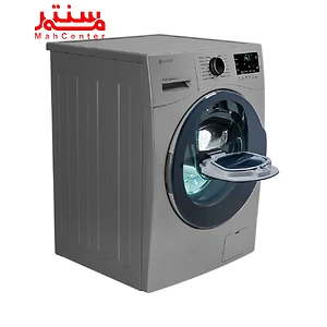 نمای کناری ماشین لباسشویی 9 کیلویی اسنوا مدل swmf92 استیل